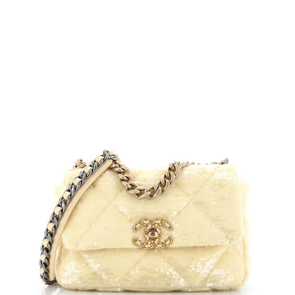 Chanel 19 Flap Bag Quilted Sequins #256603C49B